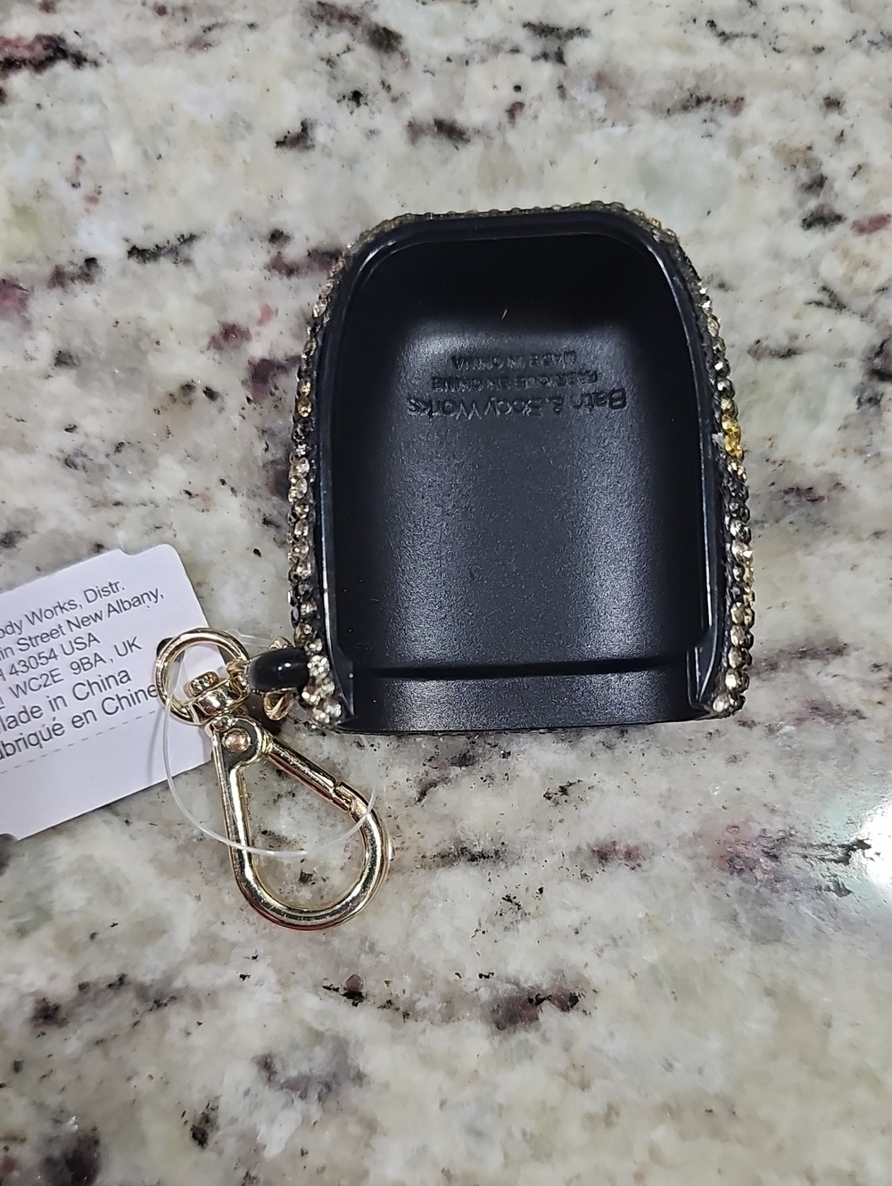 Bath & Body Works Hand Sanitizer Holder Leopard Rhinestones NWT - Picture 2 of 4